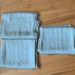 3 sheer curtain panels  55”x84”